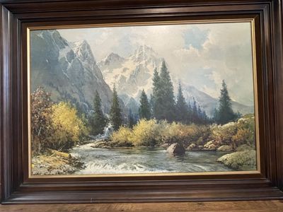Robert Wood 1955 Mountain Painting