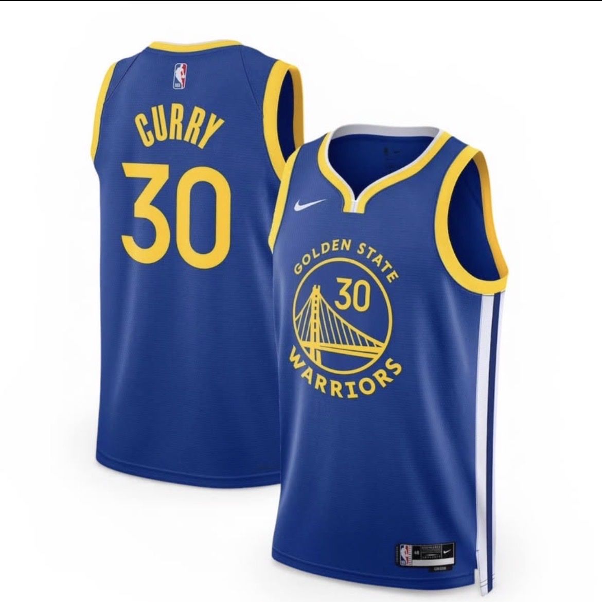 Stephen Curry #30 | L | Golden State Warriors Jersey | Icon | Royal Blue | Embroidered  (MOJ016)