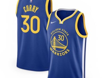 Stephen Curry #30 | L | Golden State Warriors Jersey | Icon | Royal Blue | Embroidered (MOJ016)