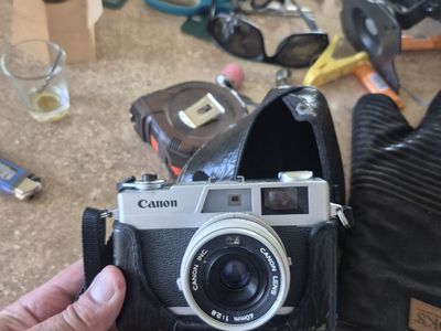 Canon Canonet 28 Rangefinder Film Camera with 40mm f/2.8 Lens and Case