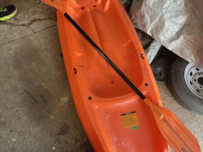 Lifetime Youth Wave 6 ft Sit-On-Top Kayak, Orange w/paddle