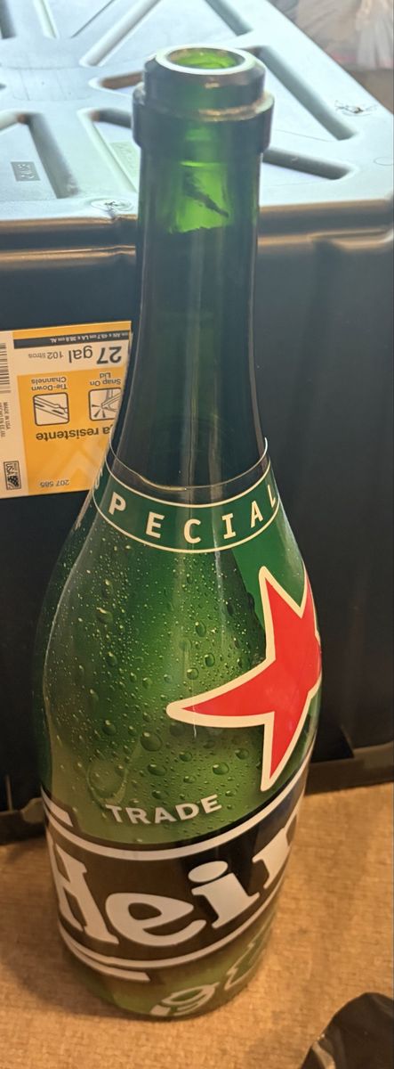 Vintage Heineken special edition magnum glass bottle
