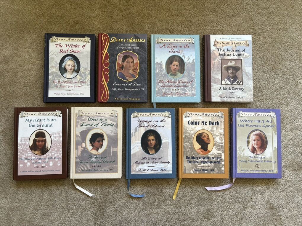 9 Dear America Books (hardcovers)