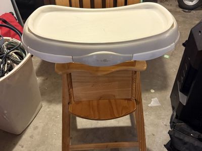 Eddie Bauer Wooden High Chair with Removable Tray