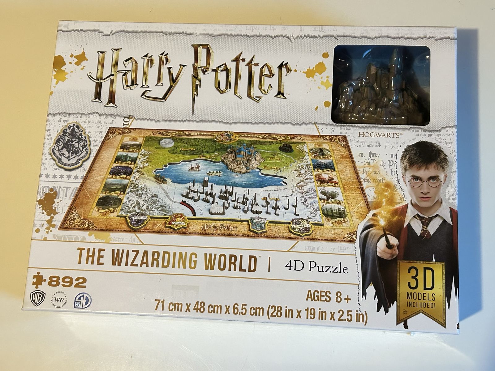 NEW! Harry Potter The Wizarding World 4D Puzzle - Hogwarts & Hogsmeade w/ 3D Models (Ages 8+)