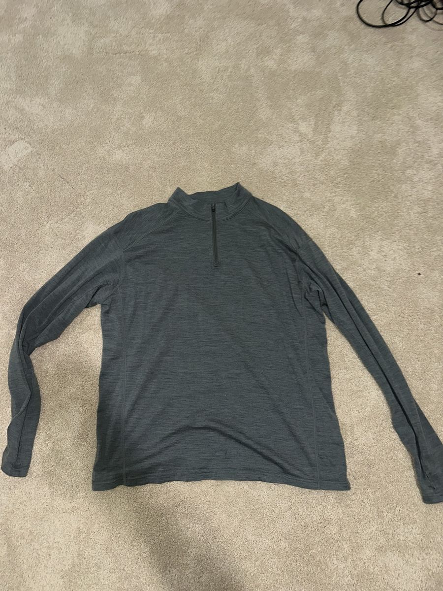 Kuhl Men's Size XXL Dark Gray Heathered Quarter-Zip Long Sleeve Pullover Sweater