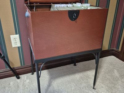 Wood File Cabinet with Pedestal