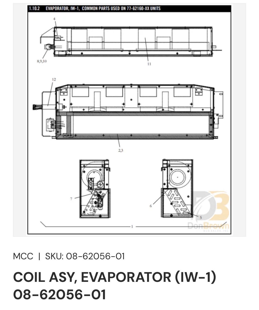 New in crate- 08-62056-01 238973 Bus Climate Contr