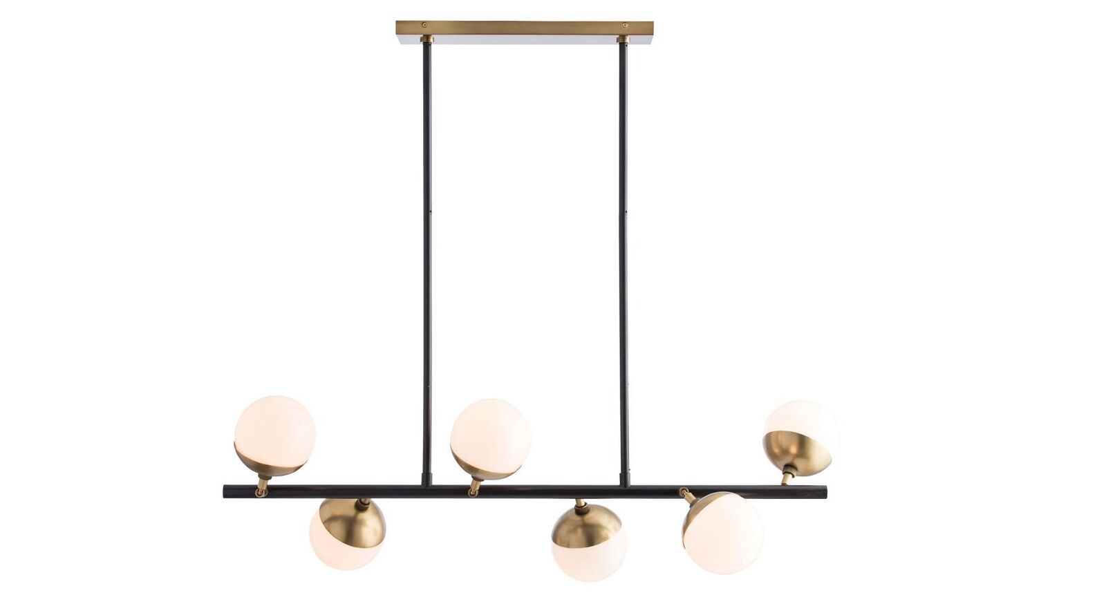 *New* Arteriors linear pendant chandelier lighting light fixture.  Black and bronze.