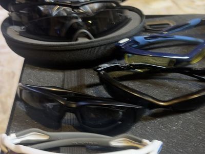 Oakley Sunglasses Lot with Hard Case and Accessories Multi-Pair Collection