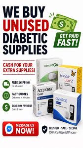 CASH FOR UNOPENED DIABETIC SUPPLIES