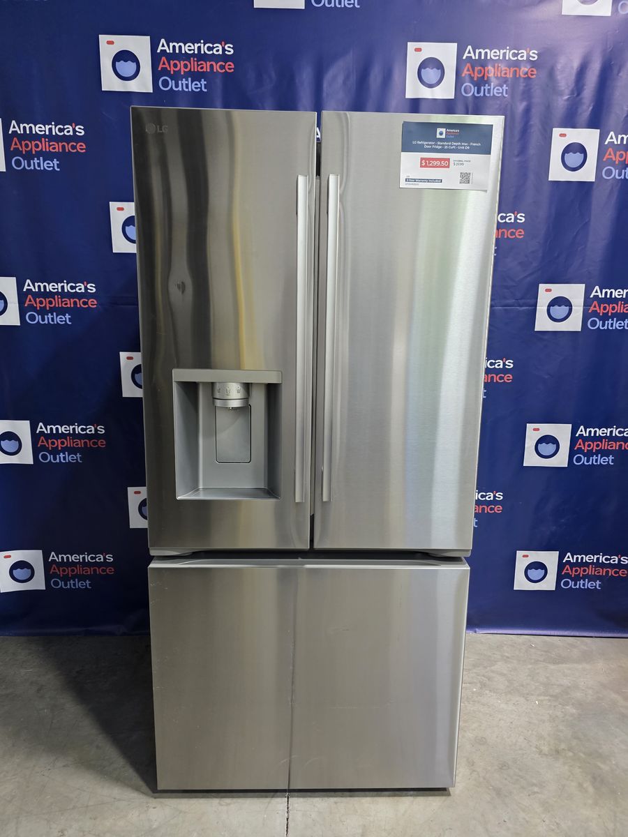 LG Smart 3-Door French Door Refrigerator (PrintProof Stainless Steel), 33-Inch Wide, 24.5 Cu. Ft.
