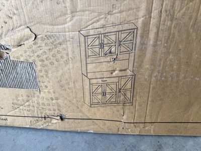 Large white side cabinet no instructions