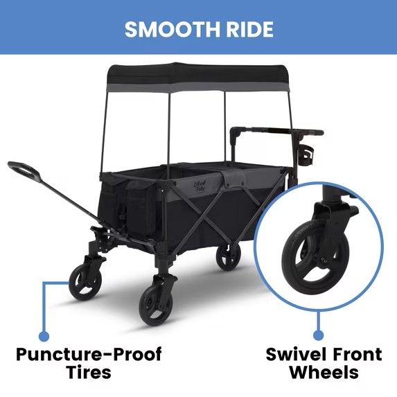 Brand New Little Folks by Delta Children City Wagon Cruiser Stroller, Black