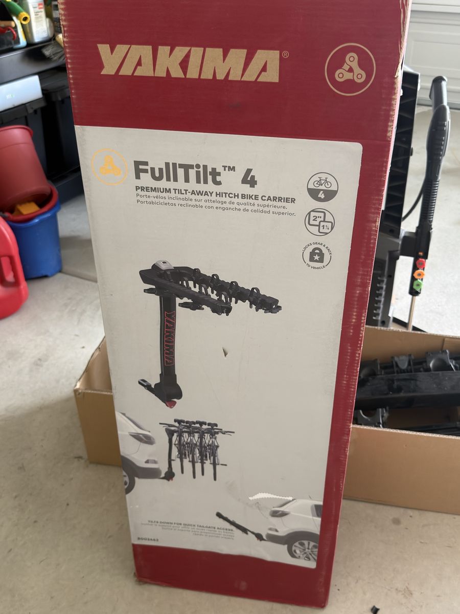 Yakima FullTilt 4 Premium Tilt-Away Hitch Bike Carrier - Fits 4 Bikes