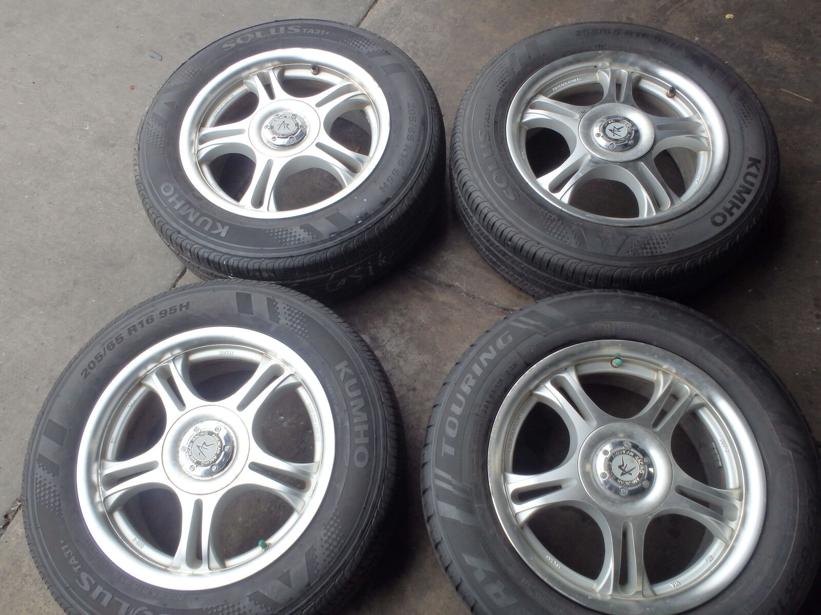 16" AMERICAN RACING USED WHEELS 16X7 5X105=5X4.5 AND TIRES 205/65R16