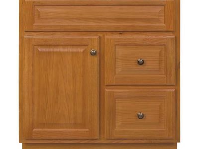 new 30 in. Hampton Bath Vanity Oak Cabinet