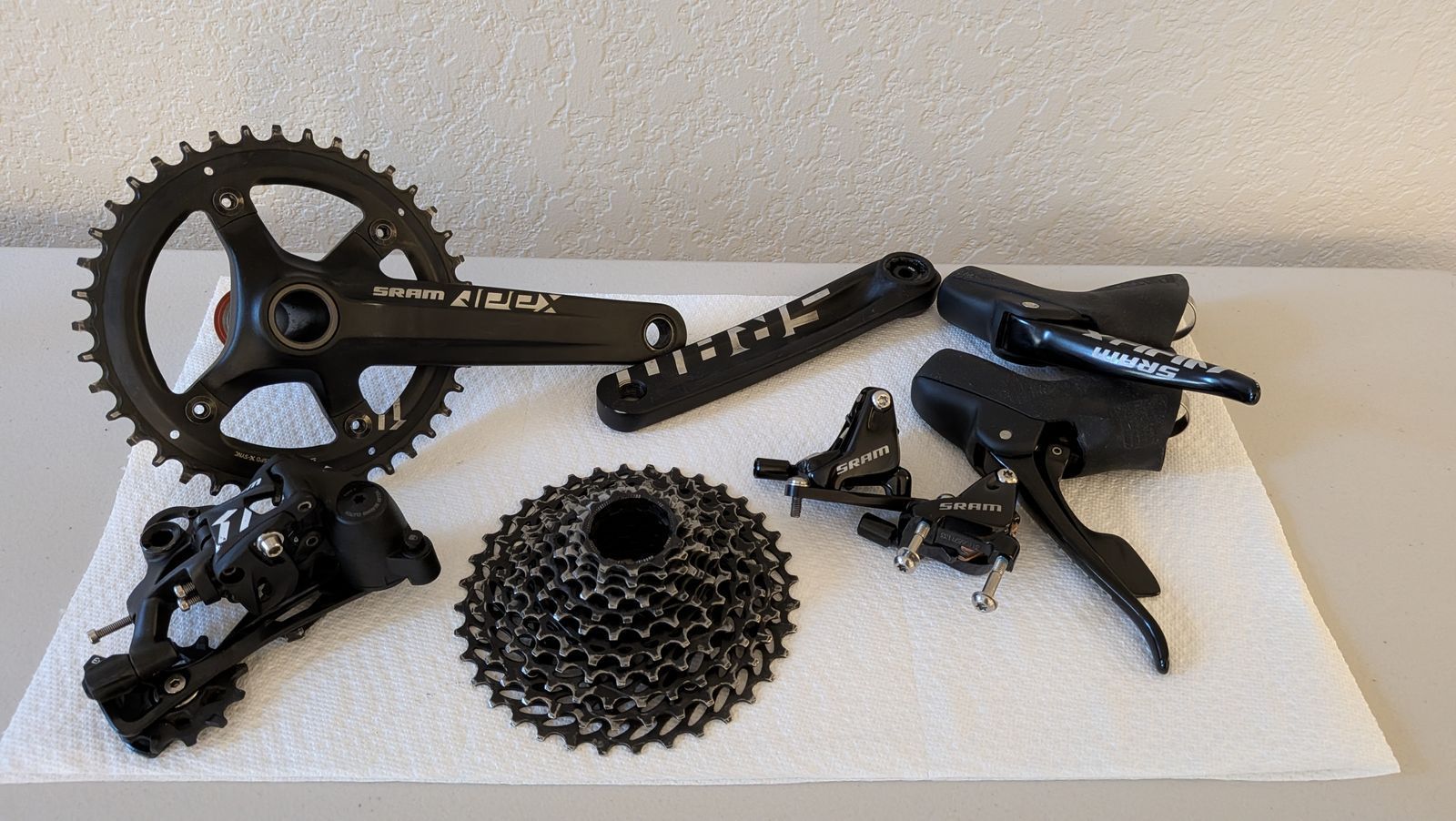 SRAM Apex 1x11 Hydro Groupset (Shifters, Derailleur, Cranks, Calipers, Cassette)