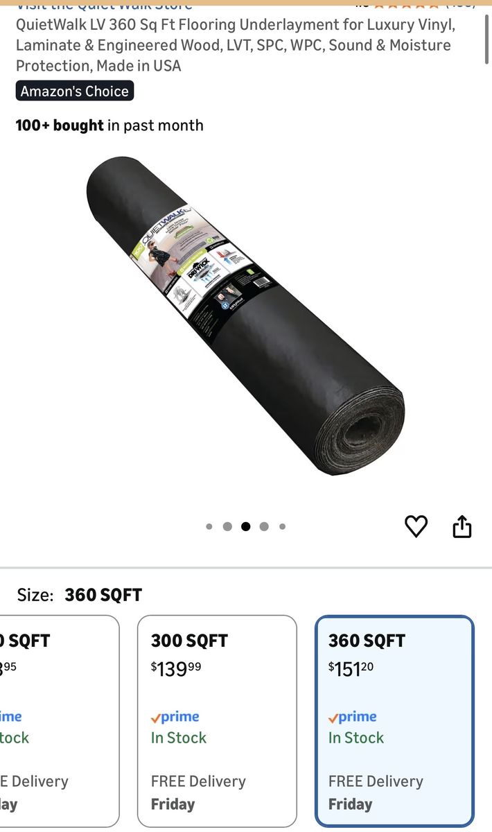 QuietWalk LV 360 Sq Ft Flooring Underlayment