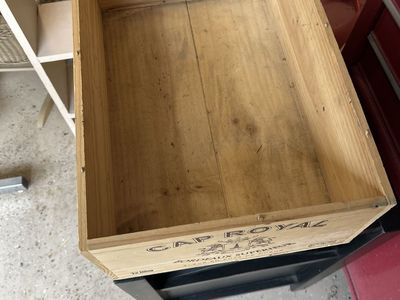 Vintage Empty Cap Royal Bordeaux wood Crate