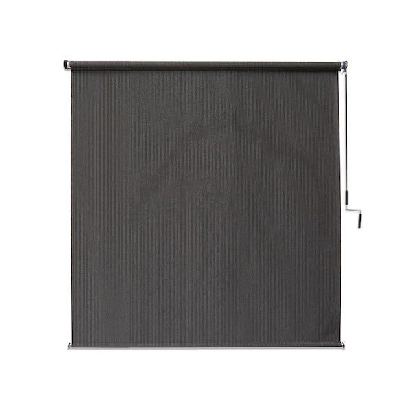 Coolaroo Exterior Roller Shade with Crank Operation - Dark Grey