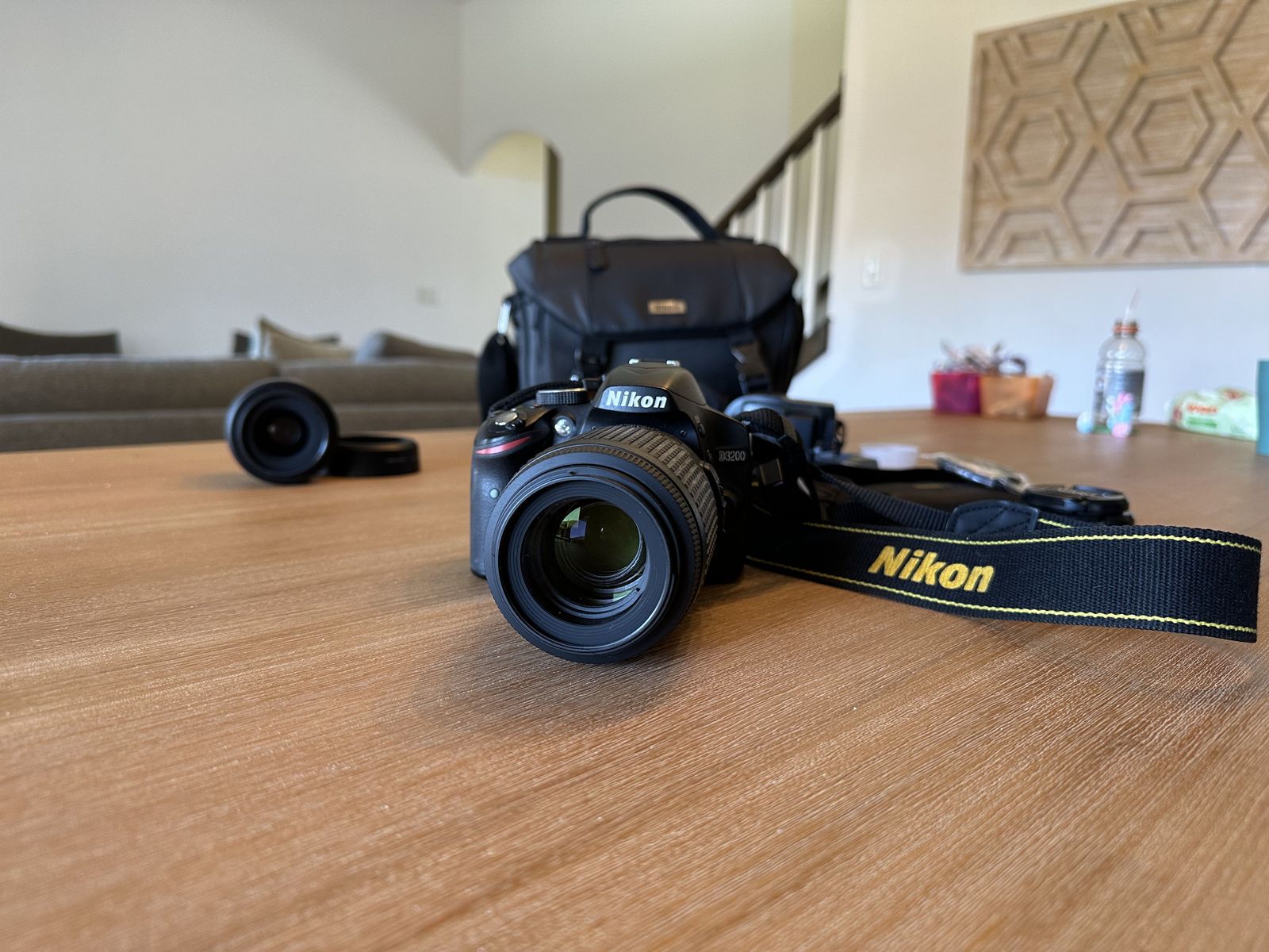 Nikon D3200 Camera Bundle + 3 Lenses + 3 Batteries (Excellent Condition)