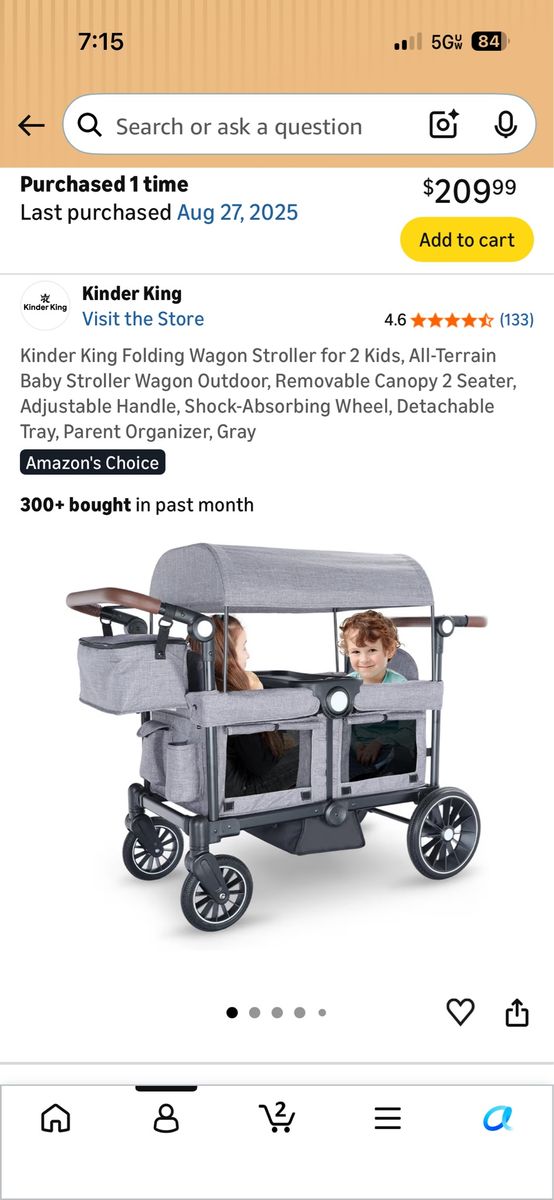 Kinder king folding wagon stroller