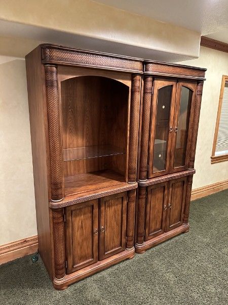 Double Wood Cabinets