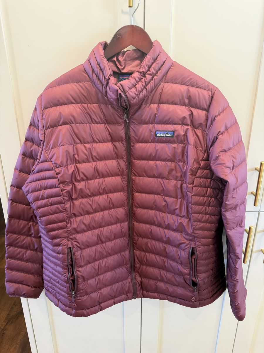 Womens NORTH FACE Burgundy Puffer Coat Size XXL