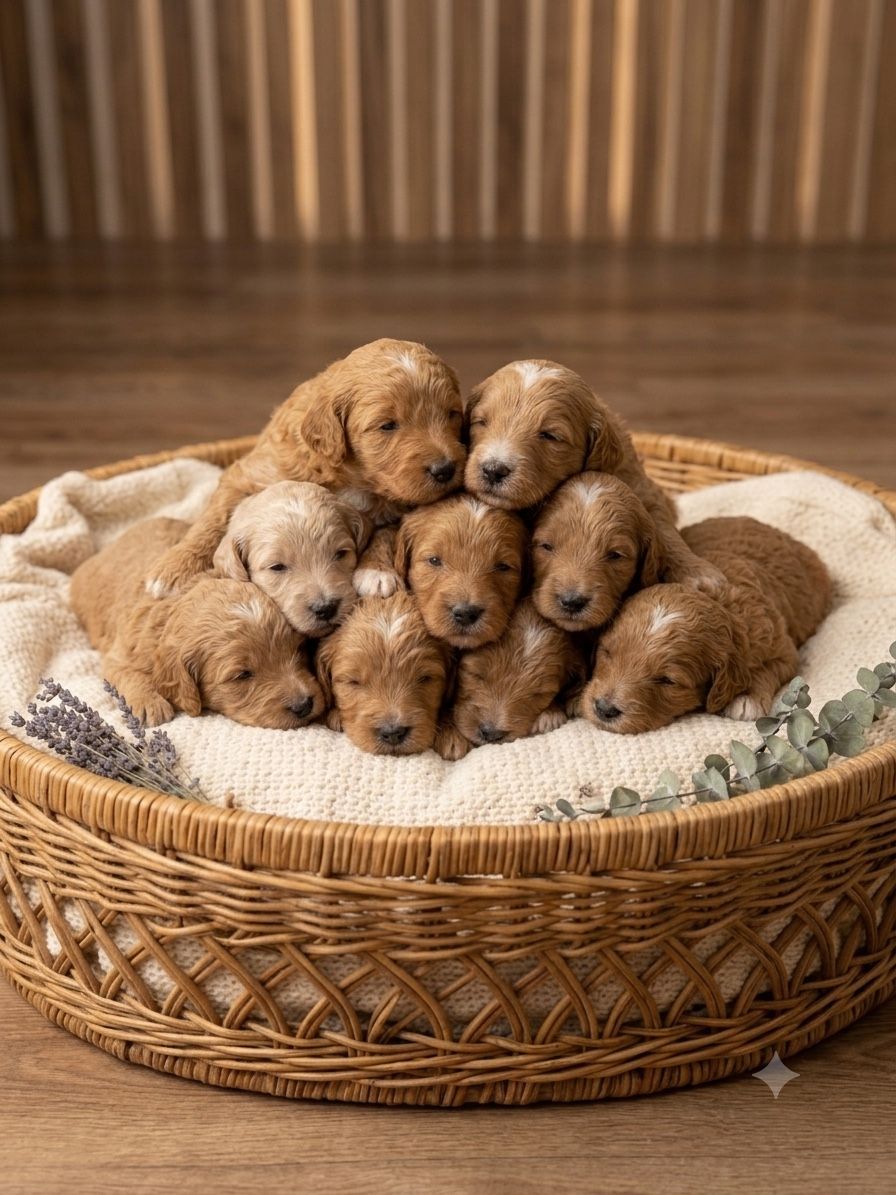 AKC F2 Goldendoodle Puppies - 7 Available for Deposit