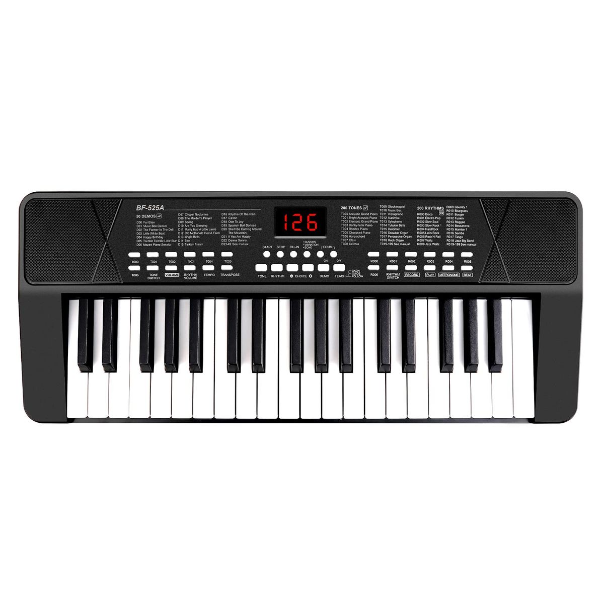 New Piano Keyboard for Beginners, 37 Keys Built-in 1200mA Rechargeable Battery Electronic Piano