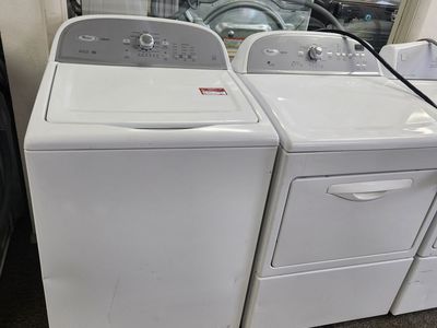 Whirlpool Cabrio Platinum Washer & Dryer Set - White Top Load, Electric
