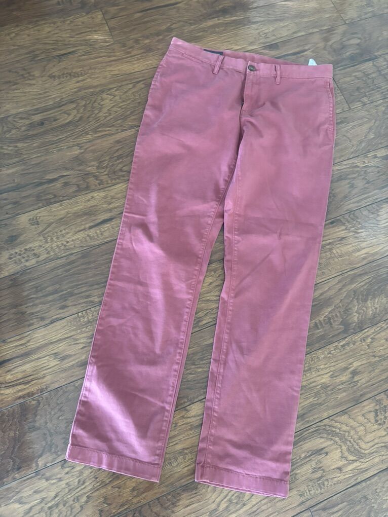 Nortrom Men's Wallin Red Dress Pants Size 34w/32