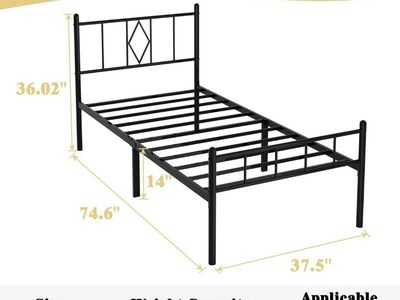 Twin metal bed frame