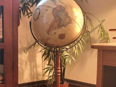 Replogle Commander II Floor Globe, Antique 16"