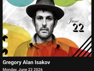 Gregory Alan isakov ticket