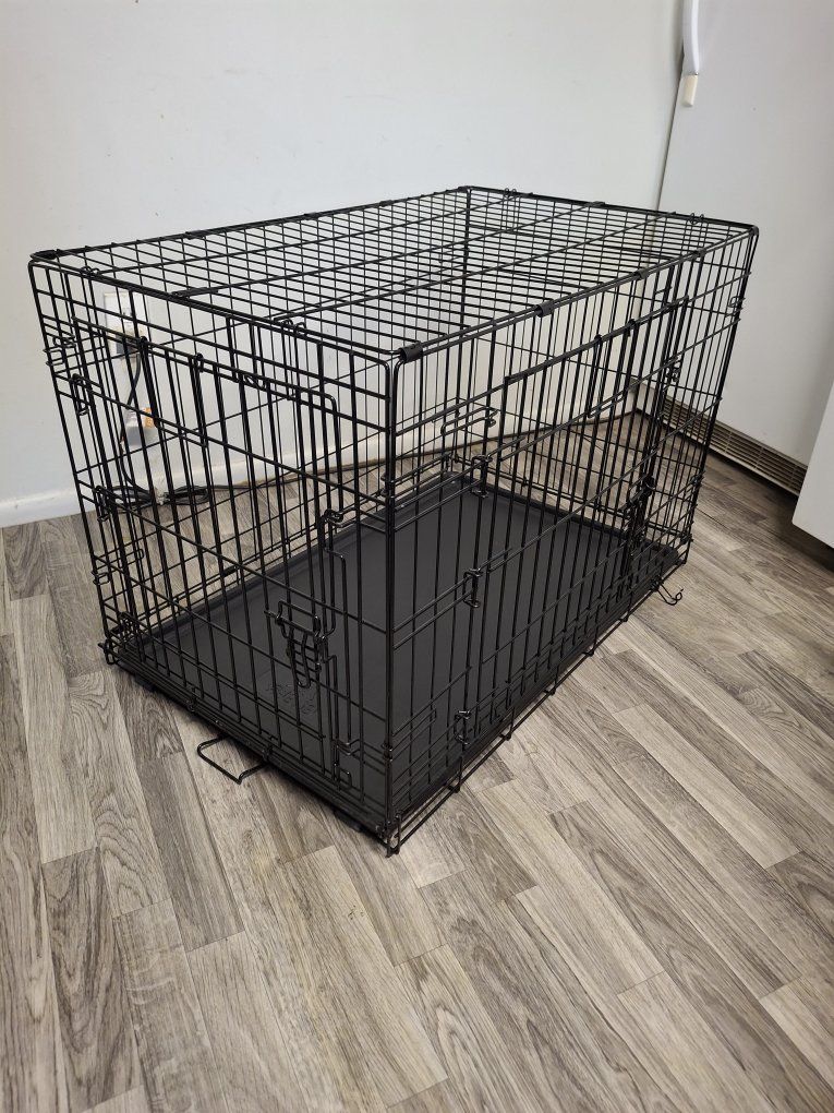large steel dog crate