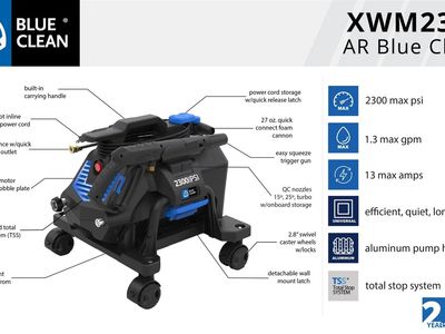 NEW AR Blue Clean XWM2300, Electric Pressure Washer 2300 PSI
