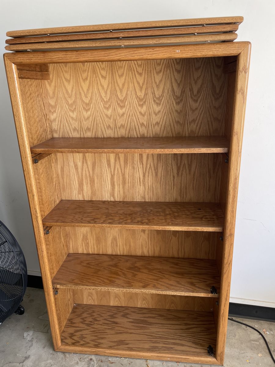 Large sturdy wood bookshelf