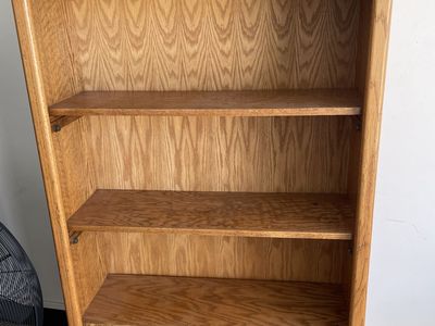 Large sturdy wood bookshelf