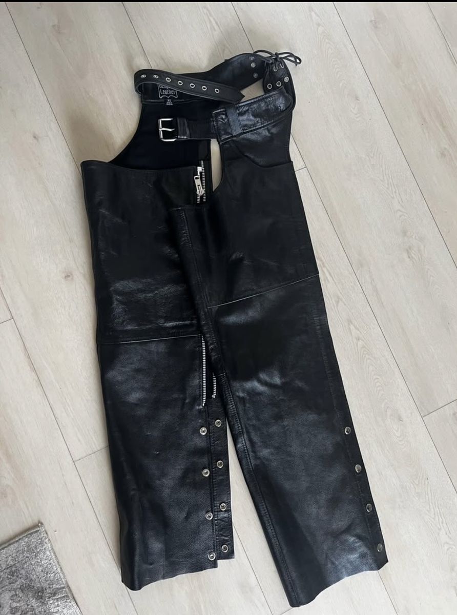 Genuine leather motorcycle chaps