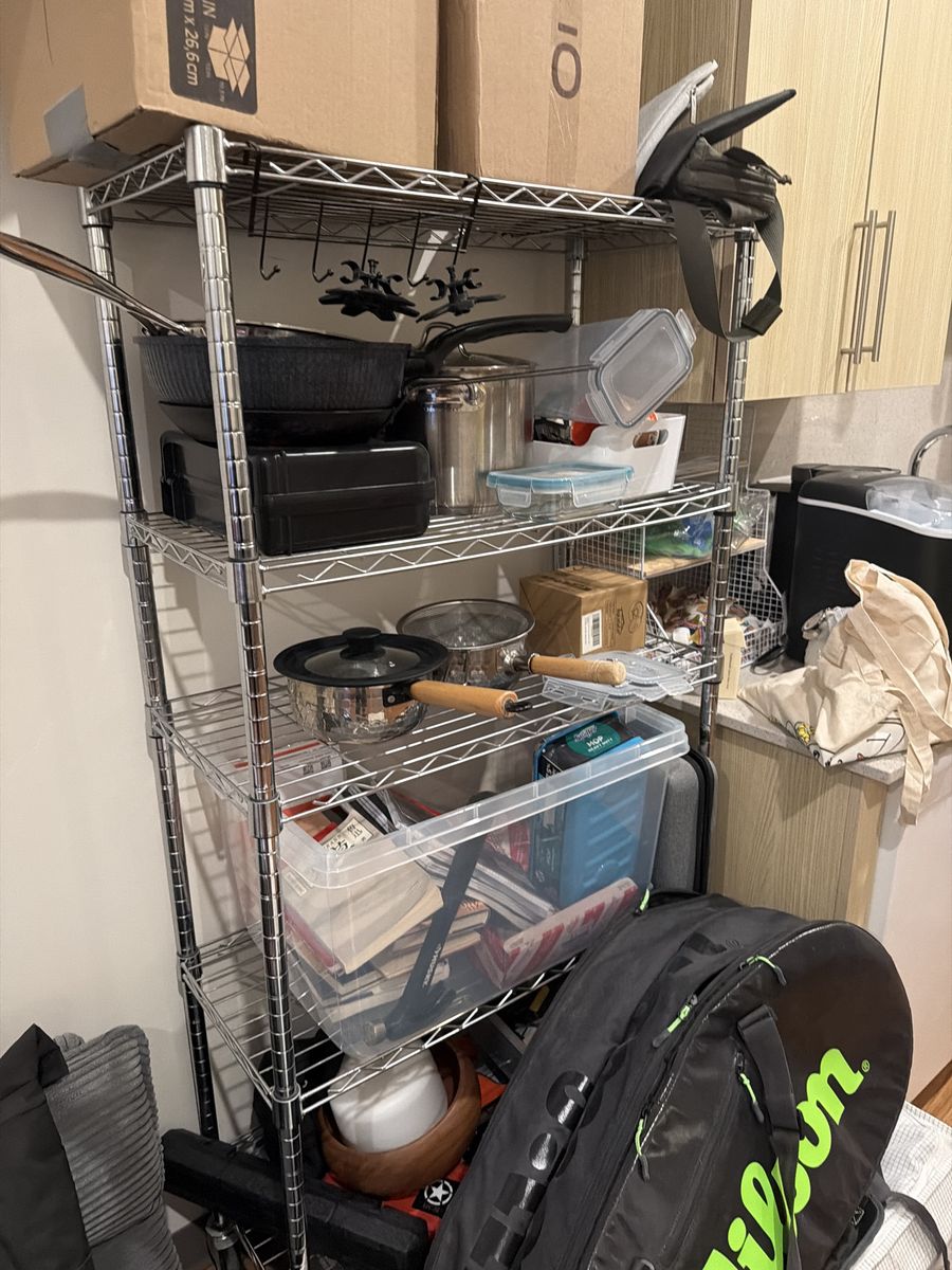 Chrome Wire Shelving Unit - 5-Tier Heavy Duty Storage Rack for Kitchen, Pantry, Garage
