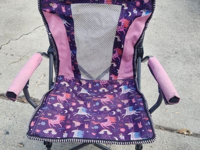 Kids Folding Camping Chair - Unicorn Print