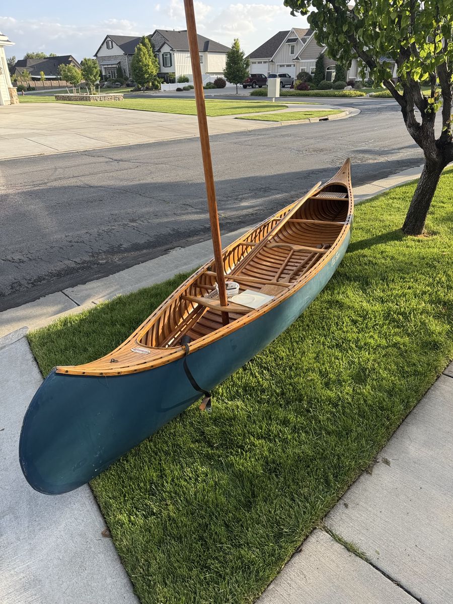 1938 Old Town 17’ Canoe w/Sailing Kit