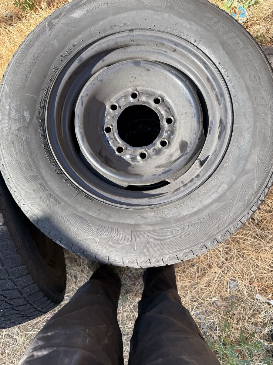 Firestone Winter Tires with Wheels - Set of 4, Used, 16in rim, 6.5/8 for studs