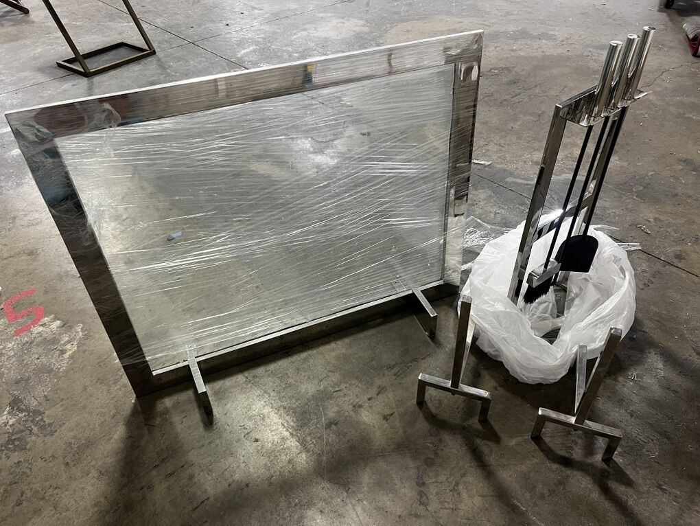 Fireplace Screen and Fireplace Tools