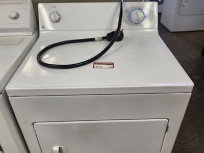 GE White Electric Dryer with Power Cord