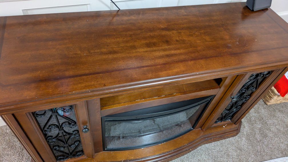Wooden Electric Fireplace TV Stand