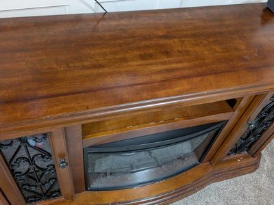 Wooden Electric Fireplace TV Stand