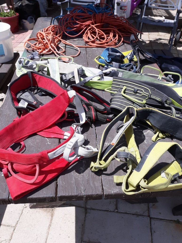climbing harnesses. medium mens